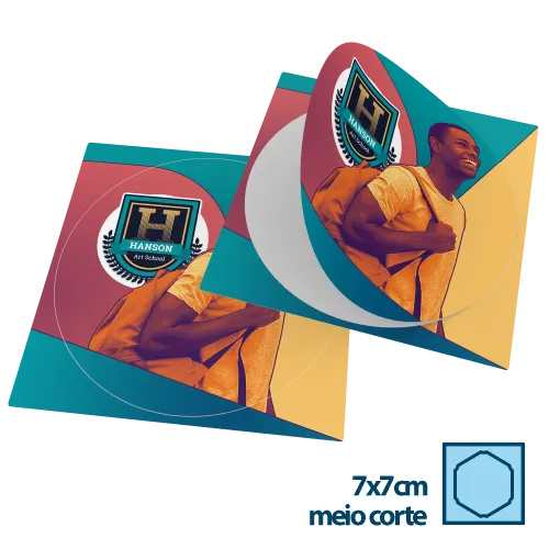 Adesivo de Papel 7x7cm