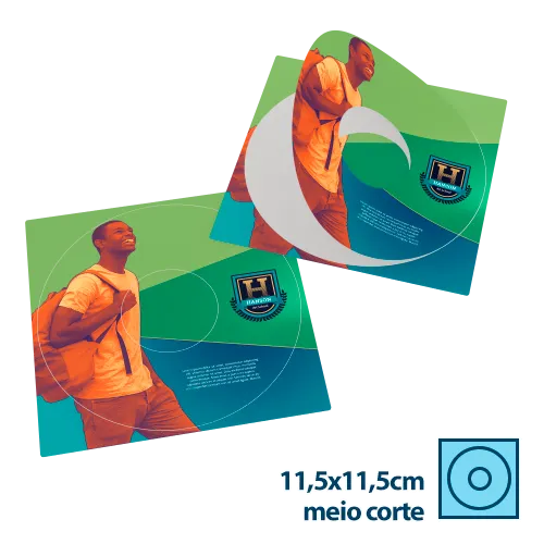 Adesivo de Papel 11,5x11,5cm (CD)