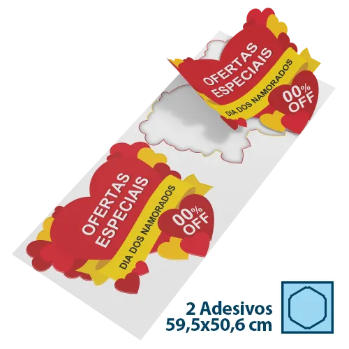 2 Corações 59,5x50,6cm