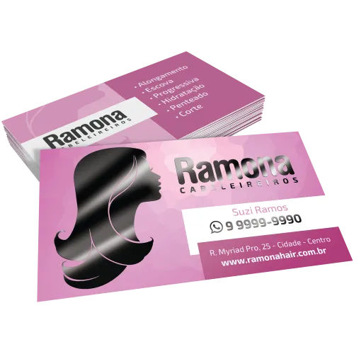 Cartão de Visita Couchê 250g Laminação Fosca + UV Localizado