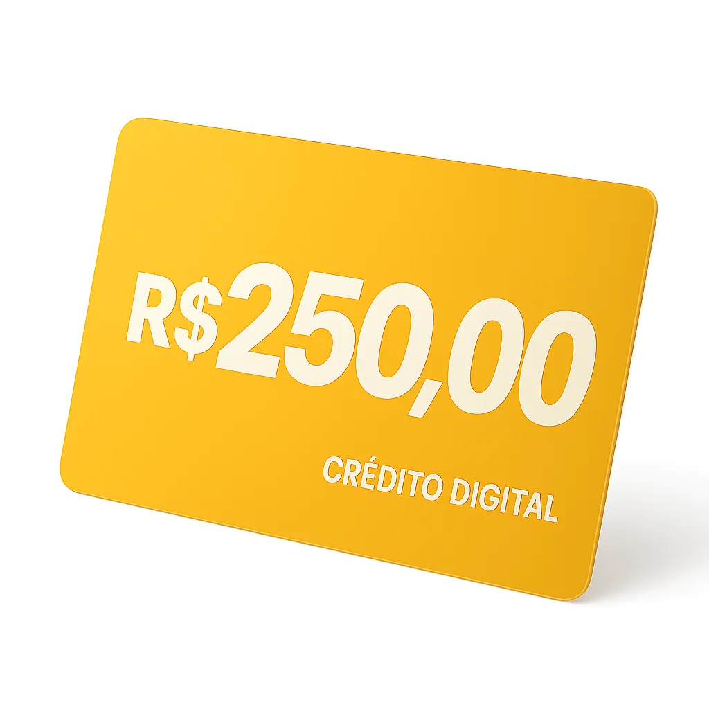 Crédito Pré-Pago de R$ 250,00 do luca