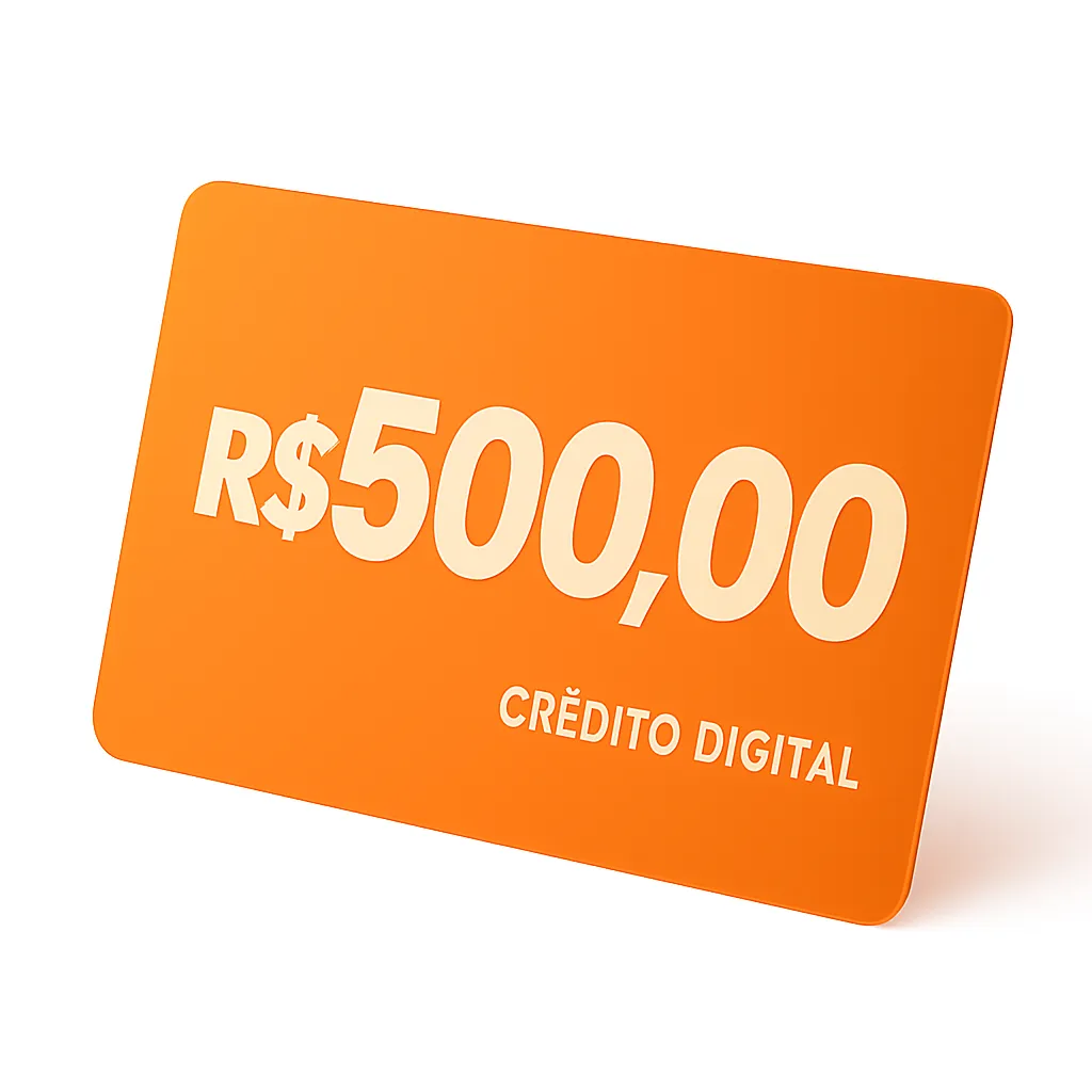 Crédito Pré-Pago de R$ 500,00