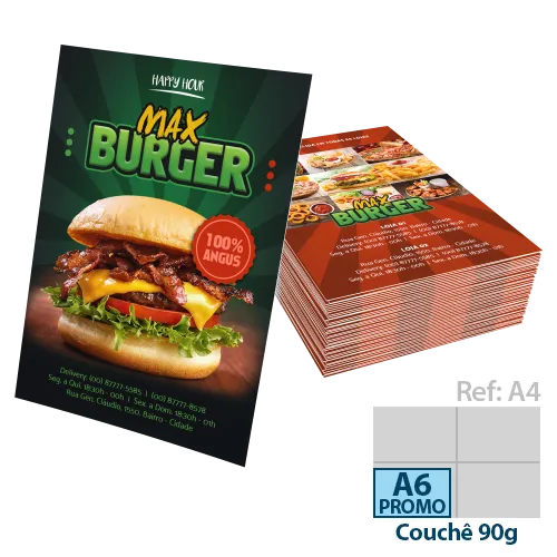 Folder Couchê 90g Sem Verniz